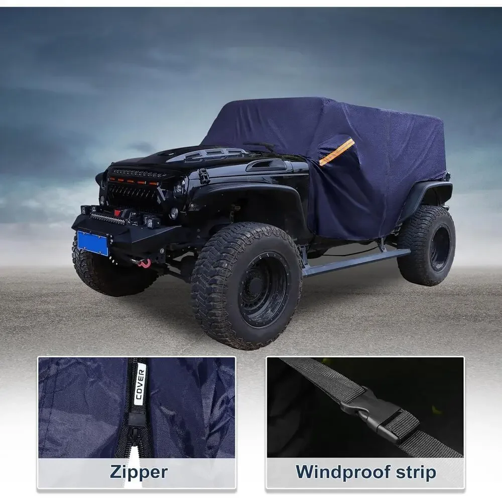 SUV Car Cover Cab Cover for Jeep Wrangler JK JL Hardtop 4 Door 2007-2021 Black